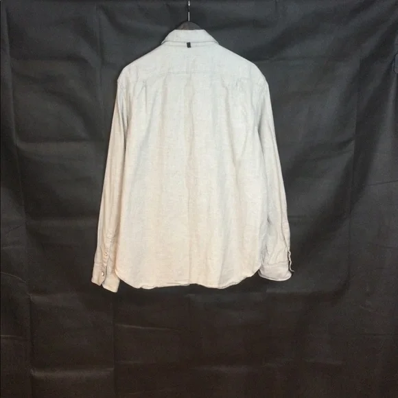 RAG AND BONE GREY CLASSIC FIT LONG SLEEVE BUTTON DOWN SHIRT EUC SZ XL
